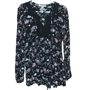 ADAM LEVINE women’s tunic blouse size XL floral